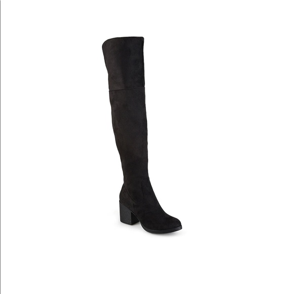 Black Over the Knee Boots - Picture 1 of 4